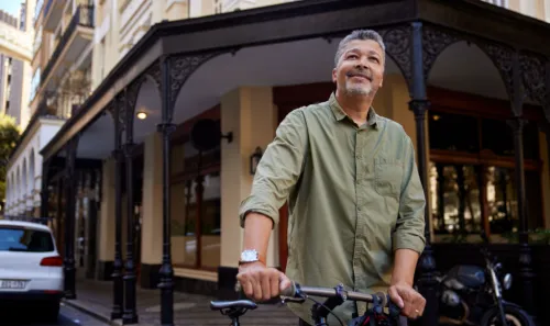 Man with bike